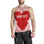 Tonga Tank Top - Custom Coat Of Arms With Patterns Flag Color