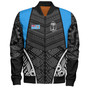Fiji Bomber Jacket - Custom Fijian Tapa Patterns Sport Style