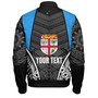 Fiji Bomber Jacket - Custom Fijian Tapa Patterns Sport Style