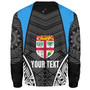 Fiji Sweatshirt - Custom Fijian Tapa Patterns Sport Style