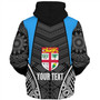 Fiji Sherpa Hoodie - Custom Fijian Tapa Patterns Sport Style