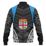 Fiji Baseball Jacket - Custom Fijian Tapa Patterns Sport Style