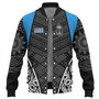 Fiji Baseball Jacket - Custom Fijian Tapa Patterns Sport Style