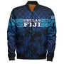 Fiji Bomber Jacket - Custom Bula Fiji Masi Palm Tree Design