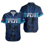 Fiji Short Sleeve Shirt - Custom Bula Fiji Masi Palm Tree Design