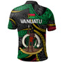 Vanuatu Polo Shirt - Custom Proud Vanuatu Tribal Pattern Mix Flag