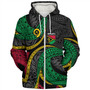 Vanuatu Sherpa Hoodie - Custom Proud Vanuatu Tribal Pattern Mix Flag