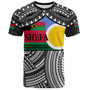 Vanuatu T-Shirt - Custom Shefa Tribal Pattern Mix Flag