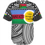 Vanuatu Baseball Shirt - Custom Shefa Tribal Pattern Mix Flag