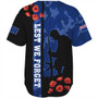 New Zealand Baseball Shirt Anzac Day Lest We Forget Military Camouflage Simple Style