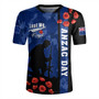 New Zealand Rugby Jersey Anzac Day Lest We Forget Military Camouflage Simple Style