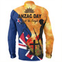 New Zealand Long Sleeve Shirt Anzac Day Flag Lest We Forget