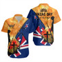 New Zealand Short Sleeve Shirt Anzac Day Flag Lest We Forget