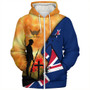 New Zealand Sherpa Hoodie Anzac Day Flag Lest We Forget