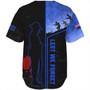 New Zealand Baseball Shirt Anzac Day Lest We Forget Poppy Flower Symbol