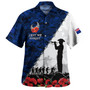 New Zealand Hawaiian Shirt Anzac Day Poppy Flower And Barbed Wire