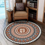 Fiji Round Rug Bula Coat Of Arms Design