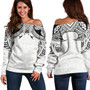 Fiji Off Shoulder Sweatshirt Fijian Masi Pacific Tribal Designs