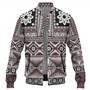 Fiji Baseball Jacket Bula Fijian Masi Tapa Vintage Style