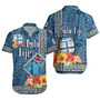 Fiji Short Sleeve Shirt Bula Fiji Masi Tropical Flowers Special Design