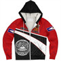 American Samoa Sherpa Hoodie Polynesian Curve Style