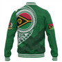 Vanuatu Baseball Jacket Tribal Melanesia Leaf