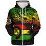 Vanuatu Sherpa Hoodie Tribal Grunge Flag