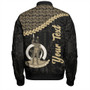 Vanuatu Bomber Jacket Custom Melanesia Tribal Golden Coconut