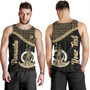 Vanuatu Tank Top Custom Melanesia Tribal Golden Coconut