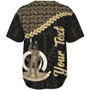 Vanuatu Baseball Shirt Custom Melanesia Tribal Golden Coconut