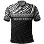 American Samoa Polo Shirt Custom Polynesian Black Version