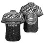 American Samoa Short Sleeve Shirt Custom Polynesian Black Version