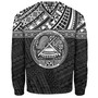 American Samoa Sweatshirt Custom Polynesian Black Version