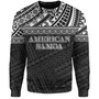 American Samoa Sweatshirt Custom Polynesian Black Version