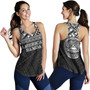 American Samoa Women Tank Custom Polynesian Black Version