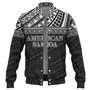 American Samoa Baseball Jacket Custom Polynesian Black Version