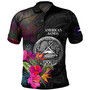 American Samoa Polo Shirt Custom Polynesian Pattern Tropical Floral Design