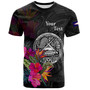 American Samoa T-Shirt Custom Polynesian Pattern Tropical Floral Design