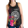 American Samoa Women Tank Custom Polynesian Pattern Tropical Floral Design