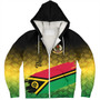 Vanuatu Sherpa Hoodie Flag Lauhala Style