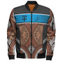 Fiji Bomber Jacket Custom Bula Fiji Rugby Tapa Design