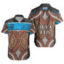 Fiji Short Sleeve Shirt Custom Bula Fiji Rugby Tapa Design