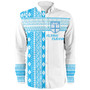 Fiji Long Sleeve Shirt Custom Rugby Flying Fijian Makare And Tapa Design