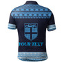 Fiji Polo Shirt Custom Rugby Flying Fijian Makare And Tapa Design