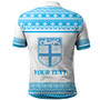 Fiji Polo Shirt Custom Rugby Flying Fijian Makare And Tapa Design