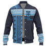 Fiji Baseball Jacket Custom Rugby Flying Fijian Makare And Tapa Design