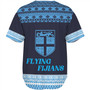 Fiji Baseball Shirt Custom Rugby Flying Fijian Makare And Tapa Design