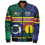 Vanuatu Bomber Jacket Custom Tafea Kanaky Day Tribal Patterns Special Design