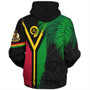 Vanuatu Sherpa Hoodie Special Fabric Leaves