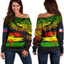 Philippines Filipinos Off Shoulder Sweatshirt Tribal Polynesian Grunge Reggae